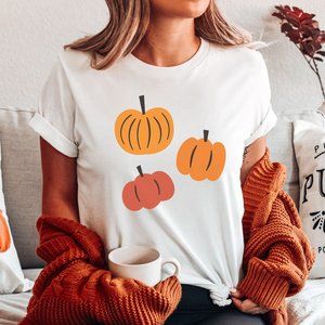 Vintage Pumpkin Retro Graphic T-shirt Halloween Shirt Cute Fall Shirt Unisex
